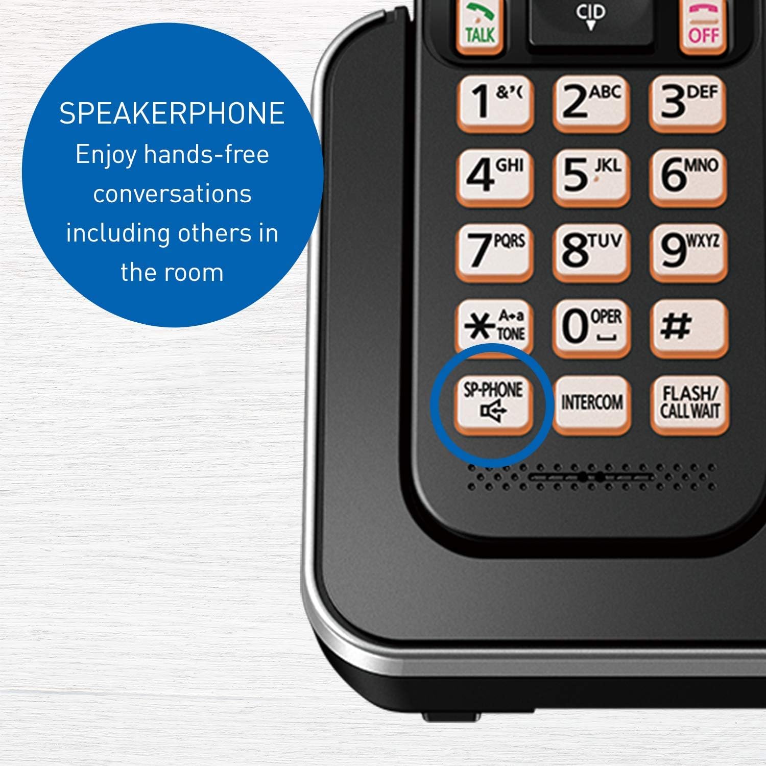 Panasonic DECT 6.0 Expandable Cordless Phone with Call Block - 1 Cordless Handset - KX-TGC380CB (Black)