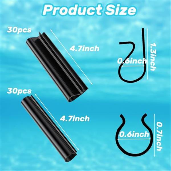 300 Pool Cover Clips for above Ground Pools, 2 Shapes Pool Clips Pool Cover Clamps Pool