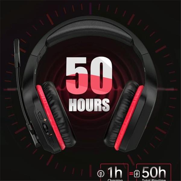 Wireless Gaming Headset PC, PS5, PS4-50-Hr Battery, Noise-Canceling Mic, Surround Sound, for Im