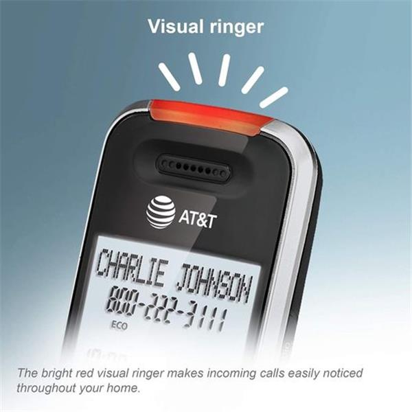 AT&T BL102-2 DECT 6.0 2-Handset Cordless Phone for Home with Answering Machine, Call Blocking,