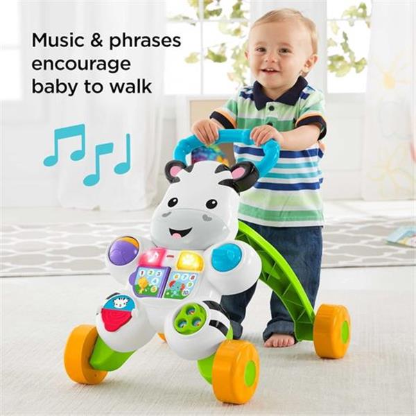 Fisher-Price Learn with Me Zebra Walker, musical baby activity and walking toy