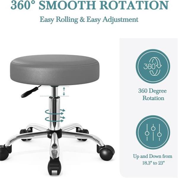 HOOMIC Rolling Stools with Wheels Salon Office Shop Bar Adjustable Spa Tattoo Massage Medical S