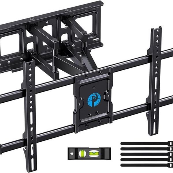 Pipishell Full Motion TV Wall Mount for 37-75" Flat Curved TVs, Wall Mount TV Bracket with Dual