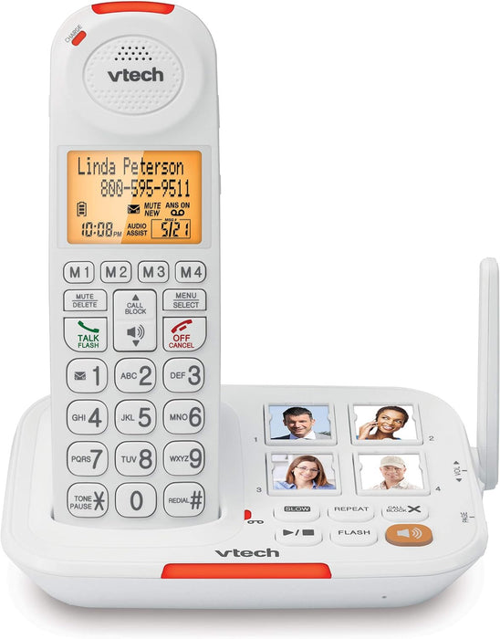 VTech SN5127 Dect_6.0 1-Handset Landline Telephone, White