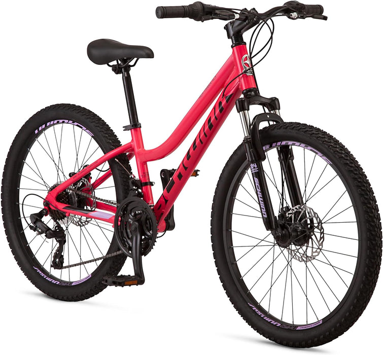 Schwinn High Timber Youth/Adult Mountain Bike, Aluminum and Steel Frame Options, 7-21 Speeds Options, 24-29-Inch Wheels, Multiple Colors