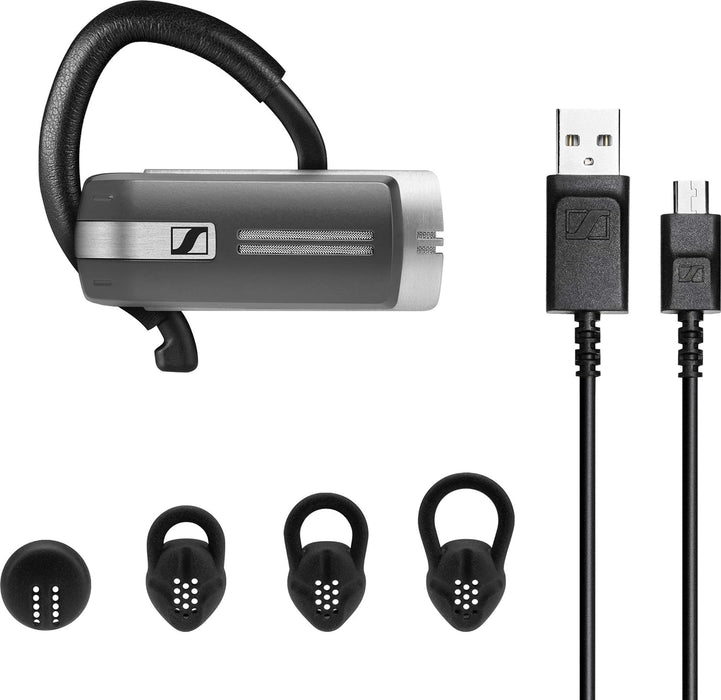 SENNHEISER Presence Grey Business (508341) - Dual Connectivity, Single-Sided Bluetooth Wireless Headset for Mobile Device & Softphone/PC Connection (Black)