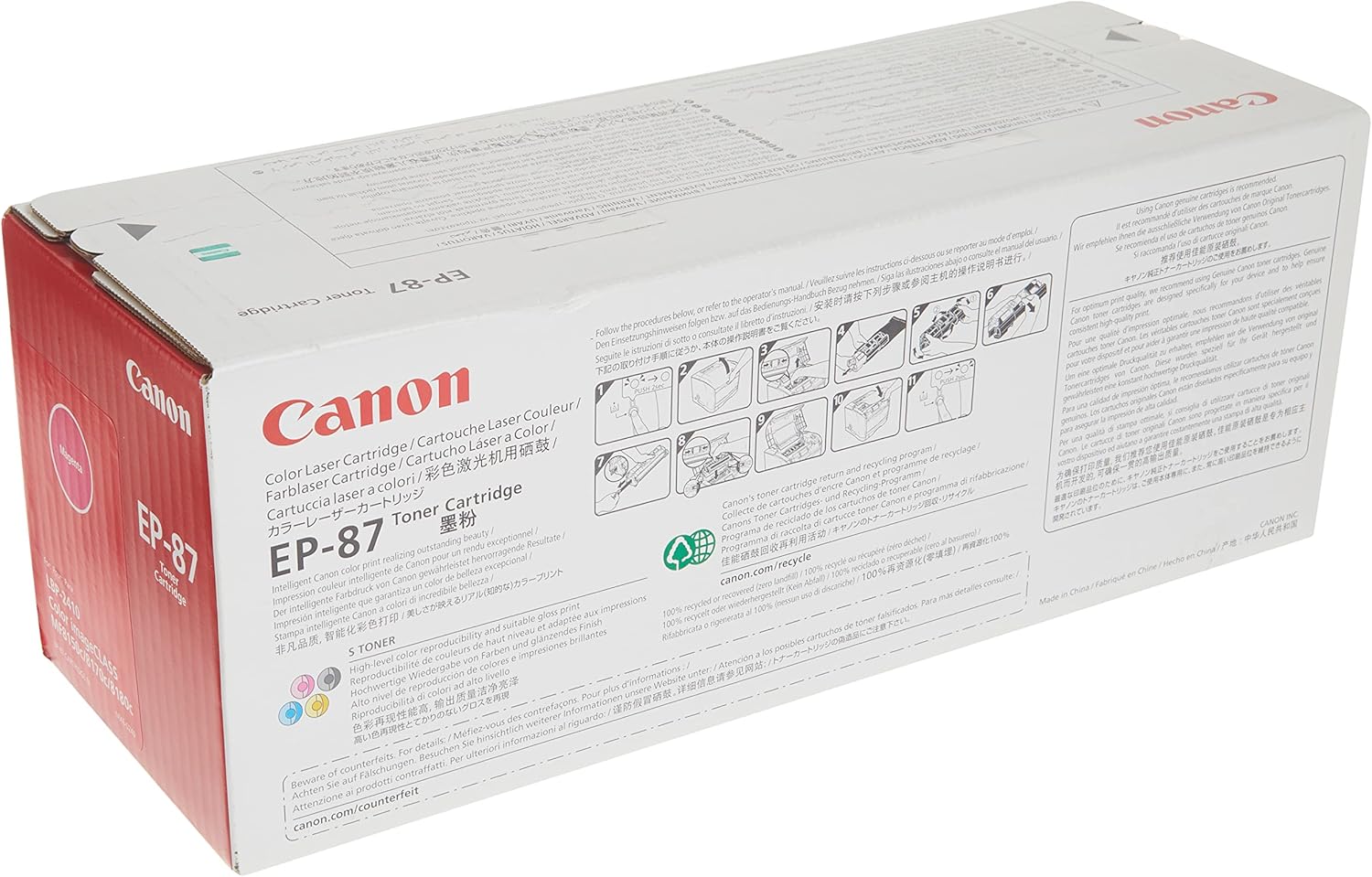 Canon Genuine EP-87 Magenta Toner Cartridge