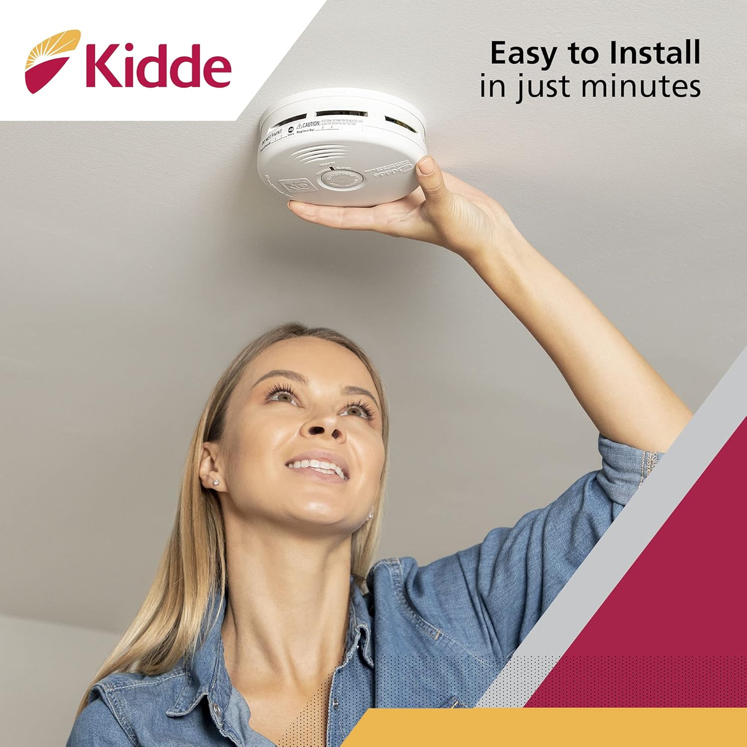 Kidde P3010k-CO 10 Year Smoke Alarm and Carbon Monoxide Detector Photoelectric Kitchen