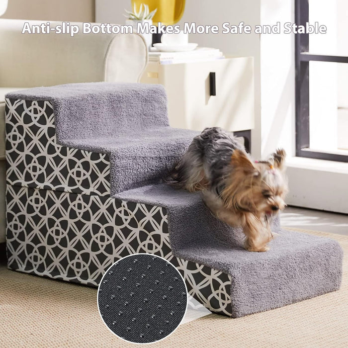 BFPETHOME Dog Stairs and Steps, for Small Medium Dogs and Cats , Pets Stairs and Dog Steps Foam for High Bed and Couch