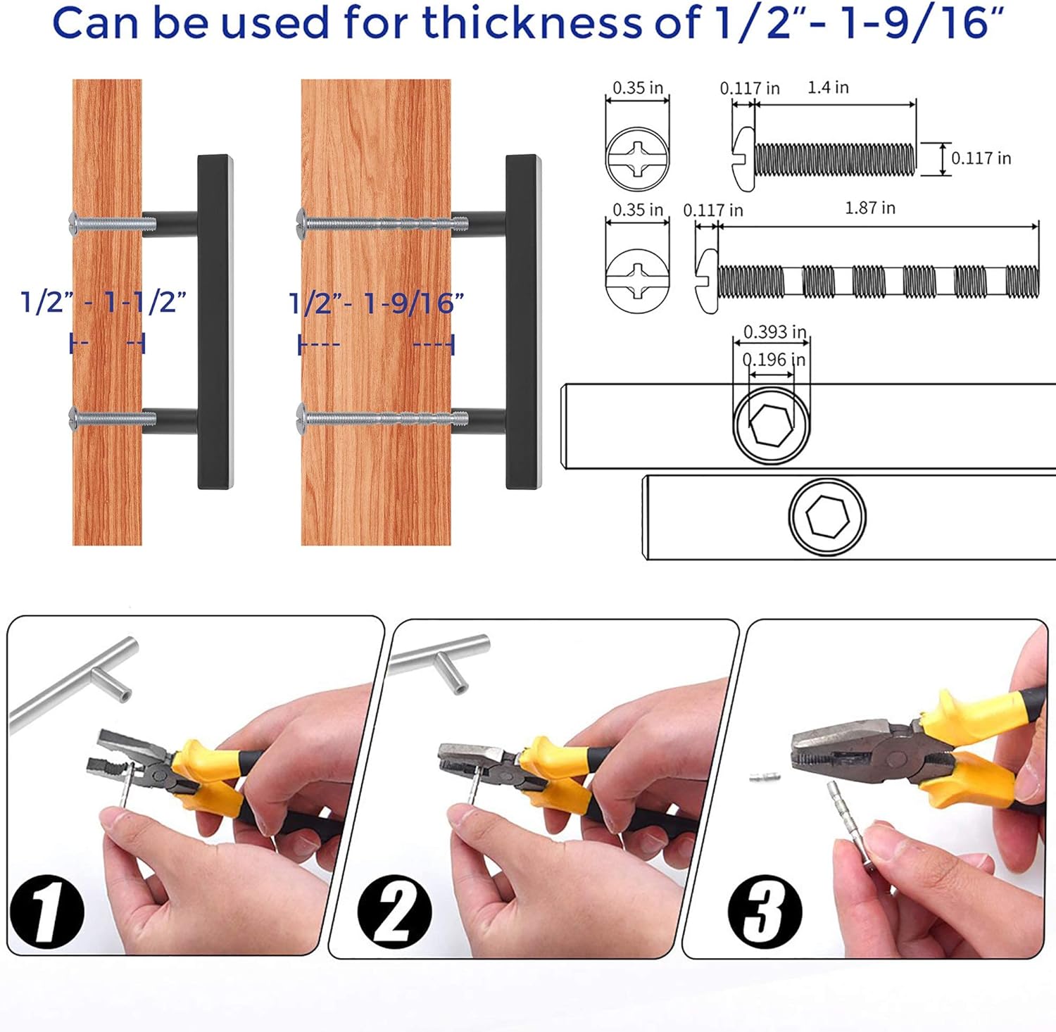 Ravinte 30 Pack Black Cabinet Pulls 3inch Matte Black Cabinet Handles Kitchen Pulls for Cabinets with Drill Mounting Template 5in Overall Length