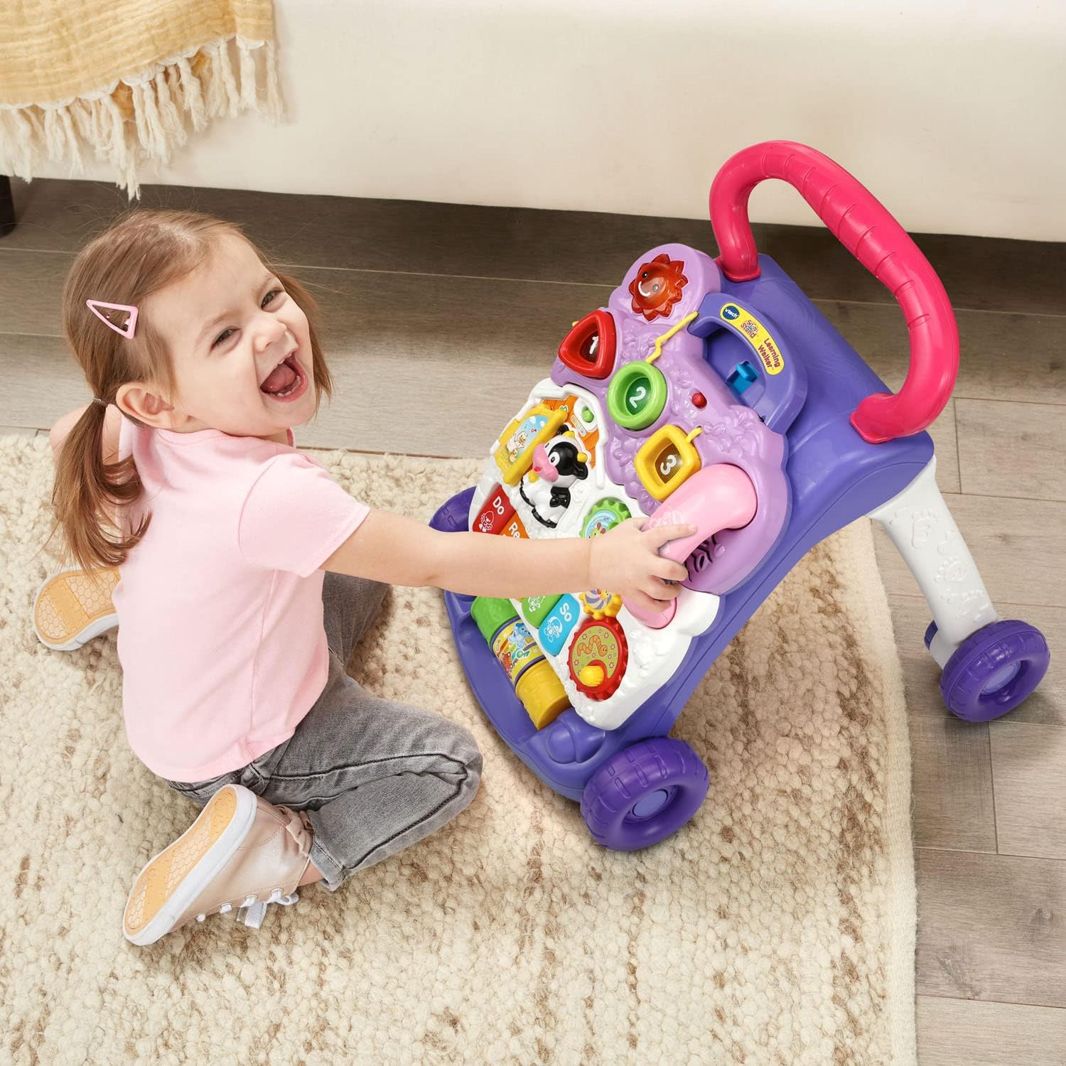 VTech Sit-to-Stand Learning Walker (Frustration Free Packaging - English Version), Purple