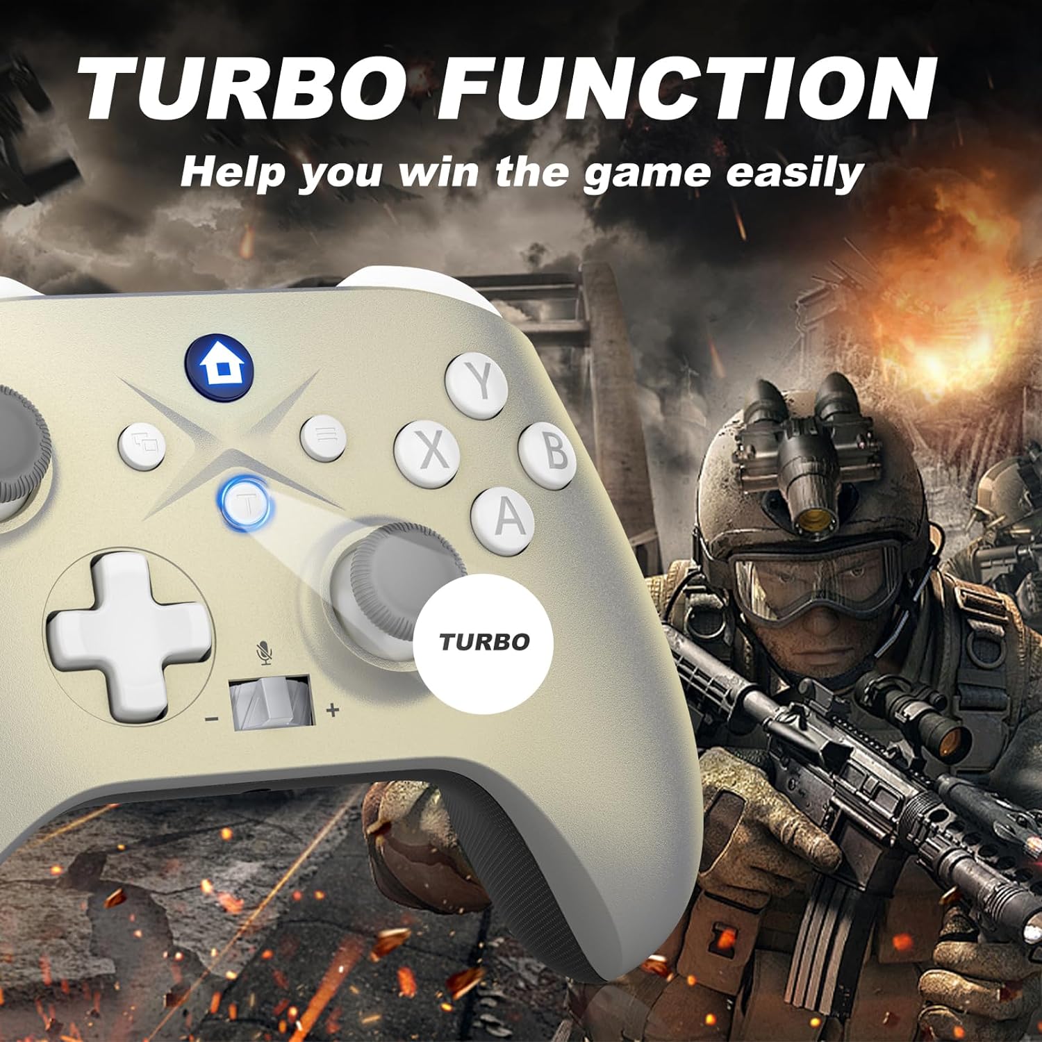 Dinosoo [Need to Upgrade] Special Edition Wireless Controller for Xbox Series X/S/Xbox One/Xbox One S/One X, Android PC, Dual Vibration TURBO Function Headphone Jack Macro Function（Lunar Shift） SE