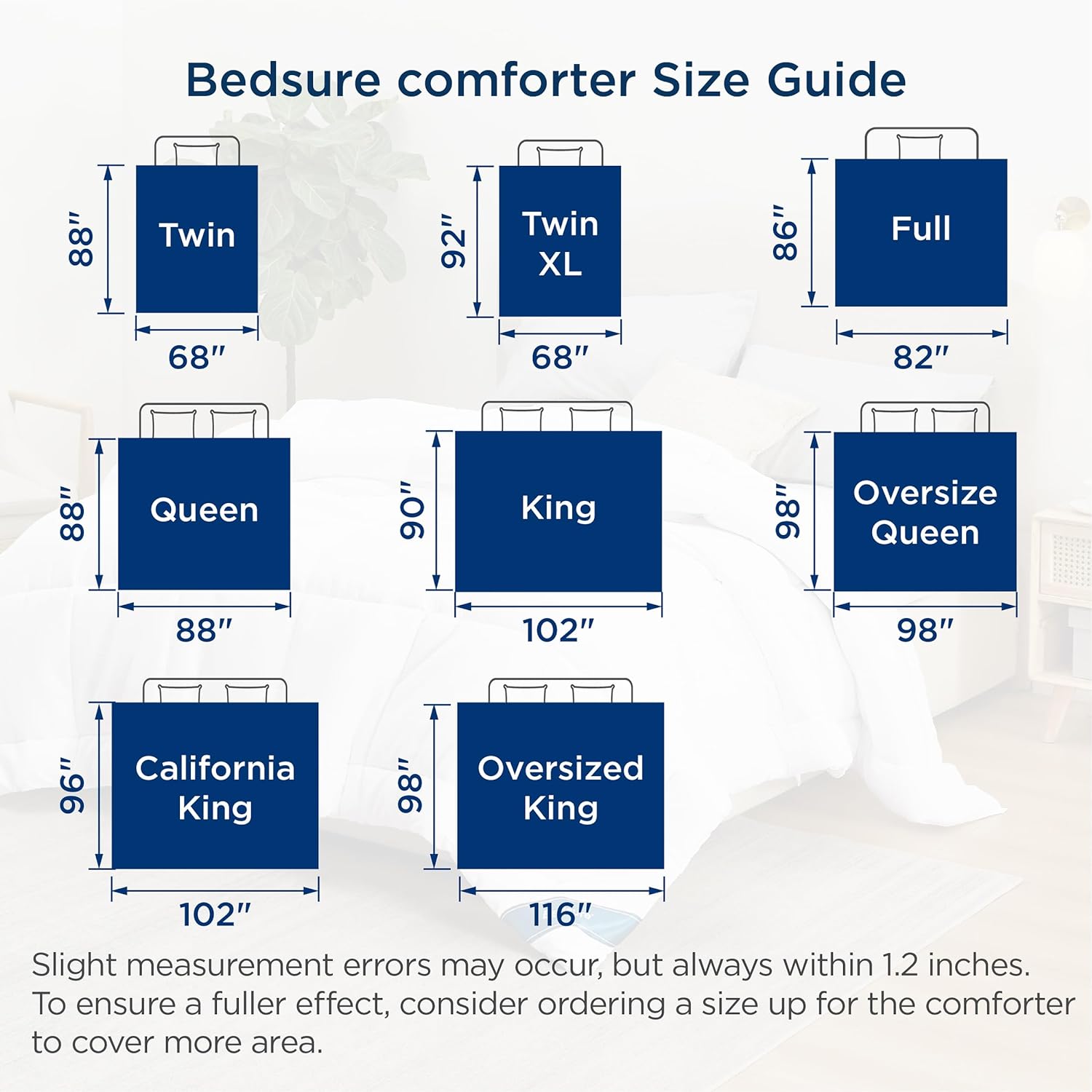 Bedsure Comforter Duvet Insert - Quilted Comforters Full Size, All Season Duvet, Down Alternative Bedding Comforter with Corner Tabs(White,Full 86"x82")