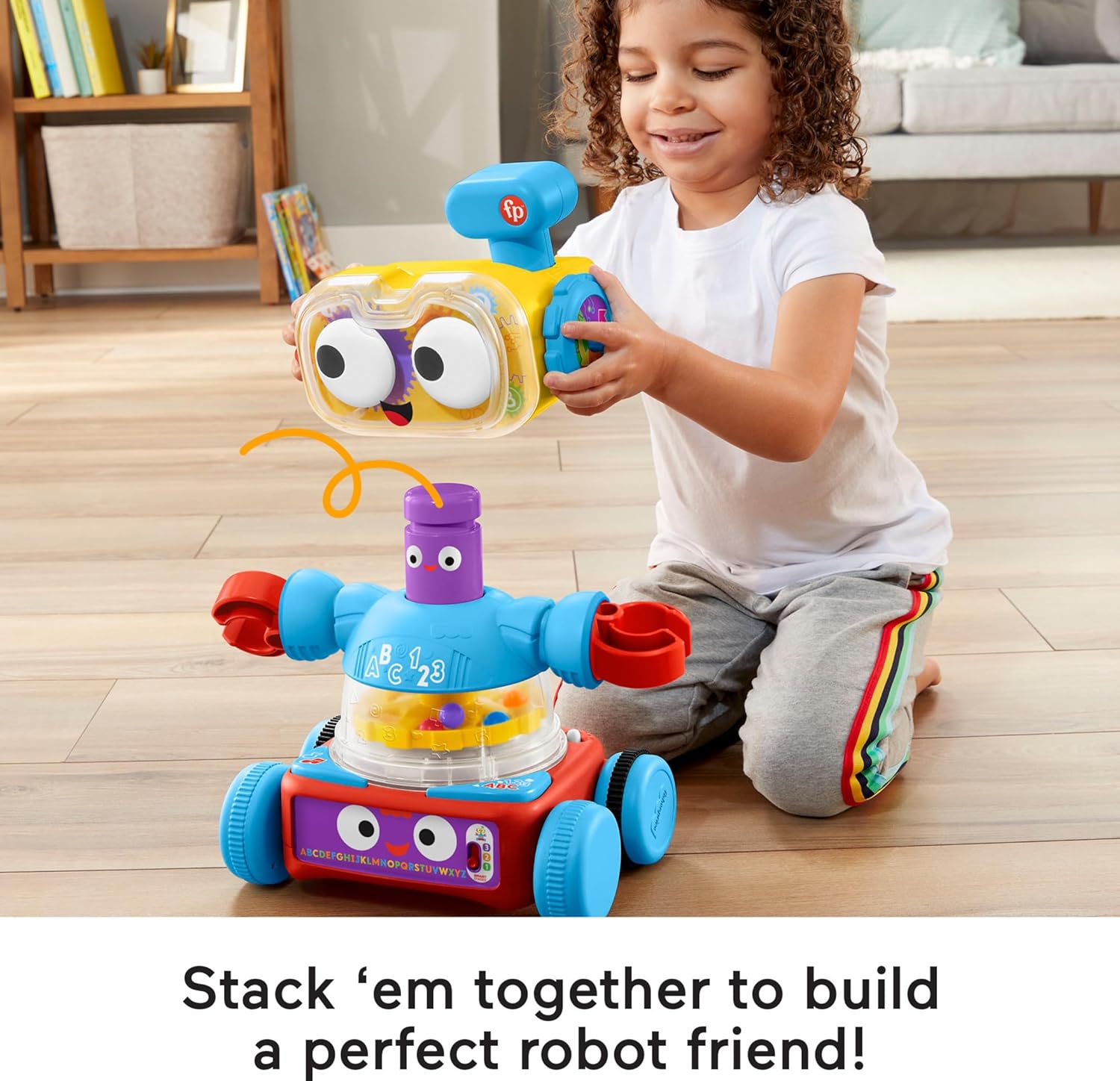 Fisher-Price Baby Toddler & Preschool Toy 4-in-1 Learning Bot with Music Lights & Smart Stages Content for Ages 6+ Months