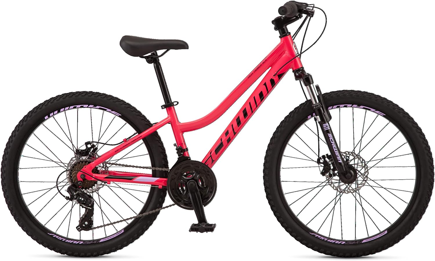 Schwinn High Timber Youth/Adult Mountain Bike, Aluminum and Steel Frame Options, 7-21 Speeds Options, 24-29-Inch Wheels, Multiple Colors