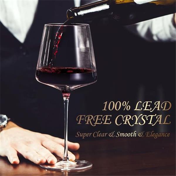 Chouggo 21Oz Wine Glasses Set of 6, Premium Crystal Large White Wine or Red Wine Glasses, Hand