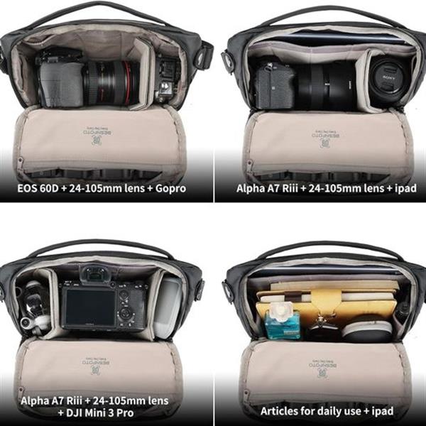 Besnfoto Camera Bag DSLR Camera Sling Bag Backpack for Photographer Waterproof Small Crossbody