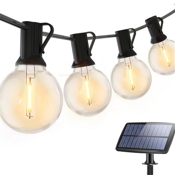 JESLED Solar String Lights Outdoor, 30ft G40 Globe Patio Lights with 15+1 Waterproof Shatterpro