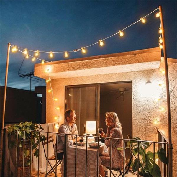 Mlambert 100Ft LED Outdoor String Lights, Dimmable Waterproof G40 Globe Patio Lights with 50+3