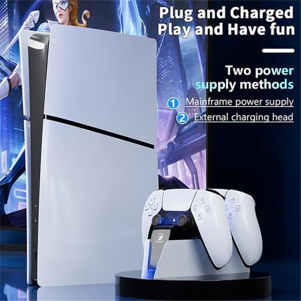 Ps5 Controller Charging Station,Ps5 Charging Station with Fast Switch Dock AC Adapter,DualSense