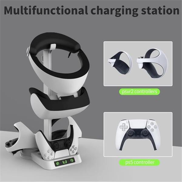 MVRPDXC Controller Charging Station for PSVR2 and PS5, Dual Playstation VR2 Fast Charging Dock