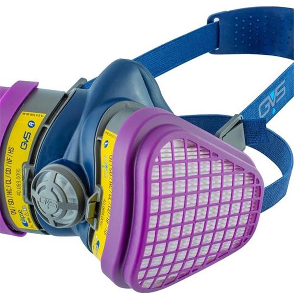 GVS Elipse SPR472 Elipse OV/AG-P100 Dust and Organic/Acid Gas Vapour Half Mask Respirator with