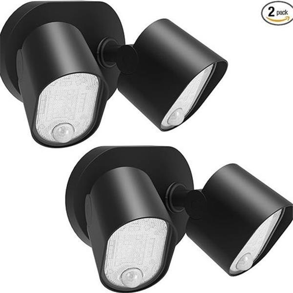 LUTEC 2 Pack 35W 2500LM LED Security Lights with 2 Sensors, Motion Sensor Outdoor Lights 5000K