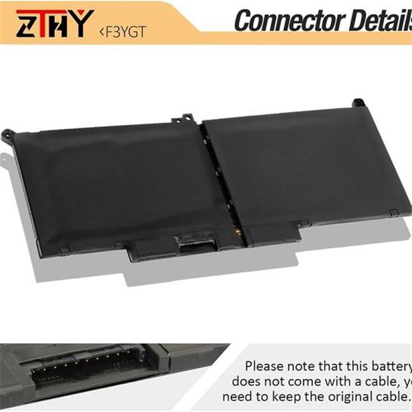 ZTHY 60Wh F3YGT Laptop Battery Replacement for Dell Latitude 12 7000 7280 7290/13 7000 7380 739