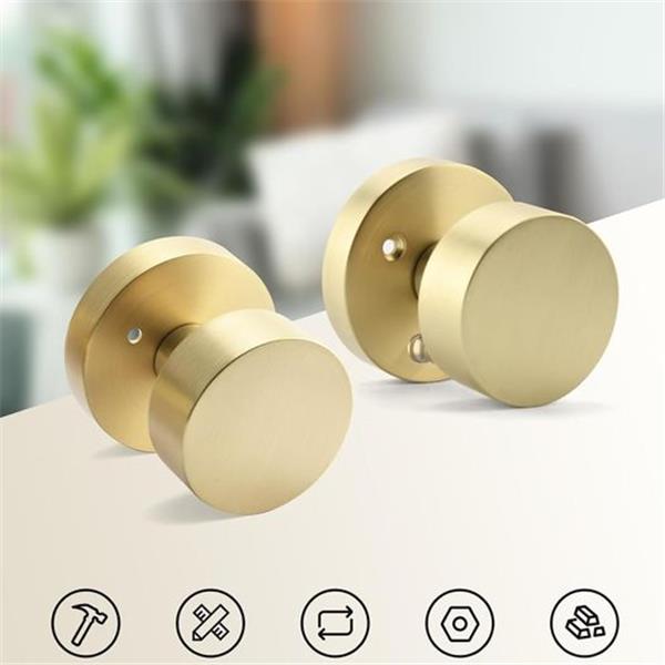 MrArm Privacy I Door Knob for Hallway, Closet and Bathroom I Reversible Heavy Duty Design I Fit