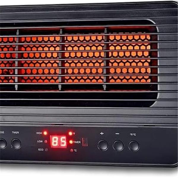 Optimus H-8014 Infrared Quartz Heater with Remote, LED Display