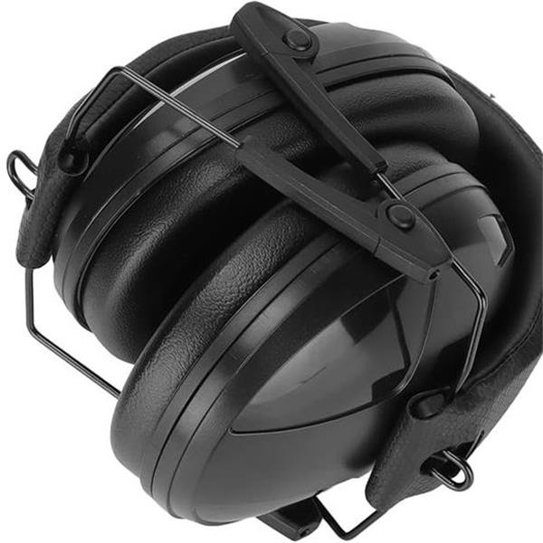 Ear Muffs, NRR 34dB SNR 34dB Noise Cancelling Ear Protection Headphones Folding Black Slim Ear