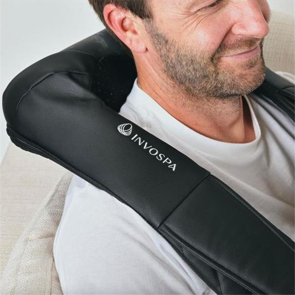 InvoSpa Shiatsu Back Shoulder and Neck Massager with Heat - Deep Tissue Kneading Pillow Massage