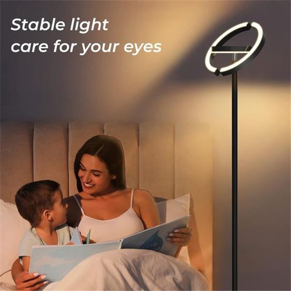 FIMEI Modern LED Floor Lamp Multi-Angle Lighting, 36W 1800LM Bright Rotatable Standing Lamp, Ey