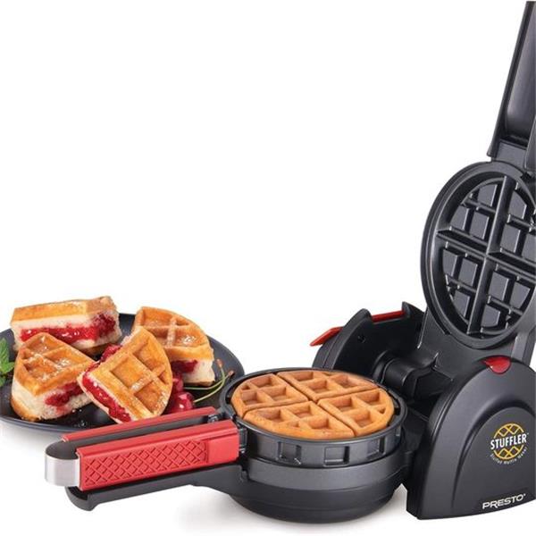 Presto 03512 Stuffler Stuffed Waffle Maker, Belgian, Large, Black