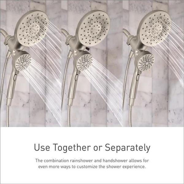 Moen 26009 Engage Magnetix 2.5 GPM Handheld/Rain Shower Head 2-in-1 Combo Featuring Magnetic Do