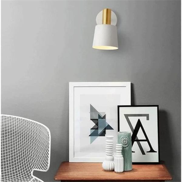 Nordic Style Metal Wall Lamp, Creative Bowl-Shaped Lampshade, Adjustable Rotation Angle, E27 Ba