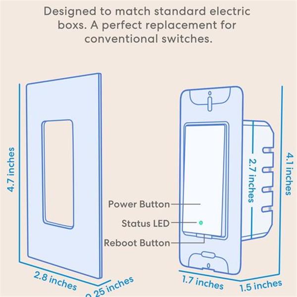 meross Smart Single Pole Switch 2 Pack, Work with Apple HomeKit, Alexa, Hey Google and SmartThi