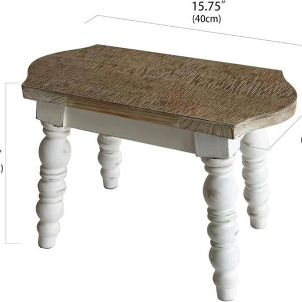 dwellington Farmhouse Wooden Step StooL Adults, FOR Kitchen, Bedroom, plant holder