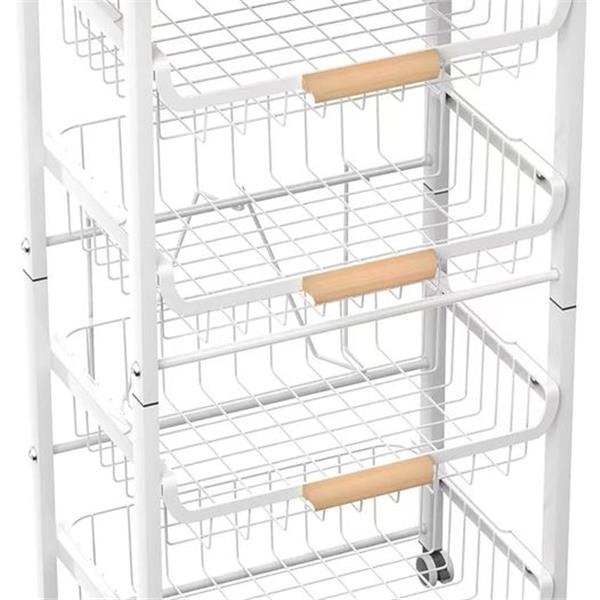 NiuYichee 5-Layer Fruit Basket Kitchen Food Storage Organizer and Storage Rack, Stackable Stora