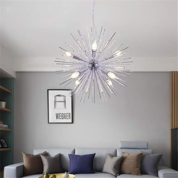 Jaycomey Chandeliers Firework Chandelier,Modern Pendant Lighting with 8 Lights,Metal Aluminum C