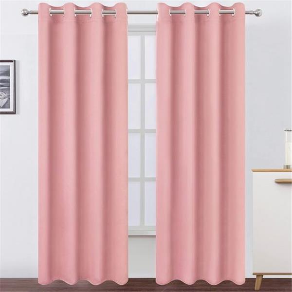 LEMOMO Blackout Curtains 66 x 84 inch/Pink Curtains Set of 2 Panels/Thermal Insulated Room Dark