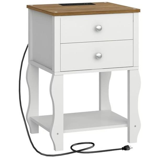 HHETOGOL Side Table with Drawers,XXCTG03WY-E
