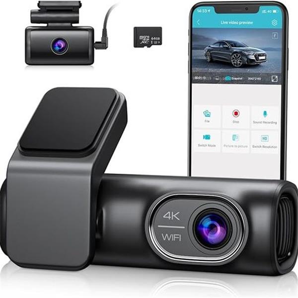 OMBAR Dash Cam Front and Rear 4K/2K/1080P+1080P 5G WiFi GPS