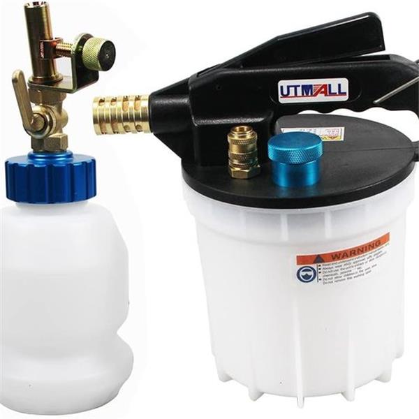 UTMALL 2L Vacuum Brake Bleeder Air Brake Bleeding Kit with 2L Brake Fluid Extractor and 1L Refi