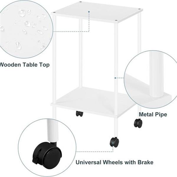 Vrisa End Table Set of 2 Side Table Livingroom Bedside Tables for Small Spaces Nightstands Set