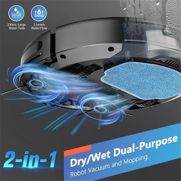 Robot Vacuum and Mop Combo, WiFi/App, Robotic Vacuum Cleaner with Schedule, 2 in 1 Mopping Robo