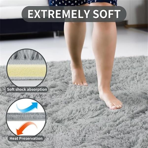 Merelax Soft Modern Indoor Large Shaggy Rug for Livingroom Bedroom Dorm Kids Room Home Decorati