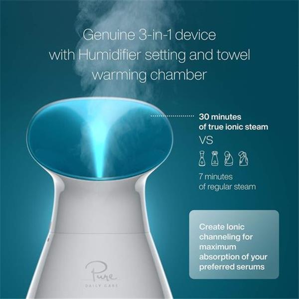 Ionic NanoSteamer - 3-in-1 Facial Steamer with Precise Temp Control - Atomizer - Mist - Humidif
