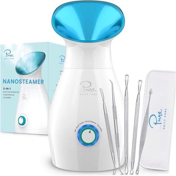 Ionic NanoSteamer - 3-in-1 Facial Steamer with Precise Temp Control - Atomizer - Mist - Humidif