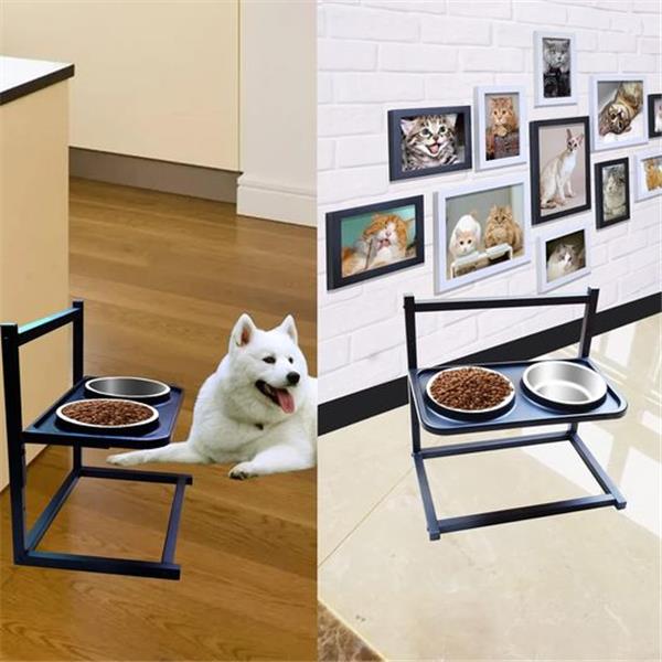 Mikicharm Dog Food Bowls, New Stainless Steel Spill-Proof Dog Bowl, Raised Dog Bowl Stand 2 Dog